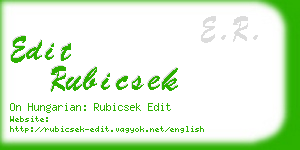 edit rubicsek business card